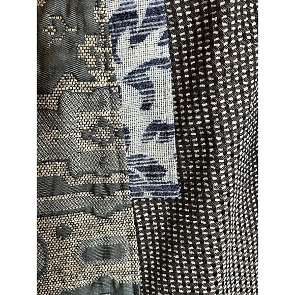 Venus Women's 10 Tapestry Patchwork Coat Blues Decorative Buttons Knee Length - Picture 2 of 9